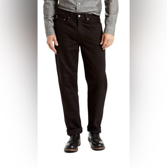 Levi's Men's 550 Relaxed Fit Black Jeans - Picture 1 of 10